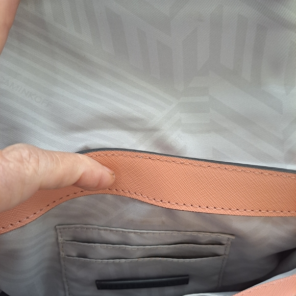 Rebecca mincoff peony Darren pink sofiano leather small messanger bag with gold - Picture 2 of 8